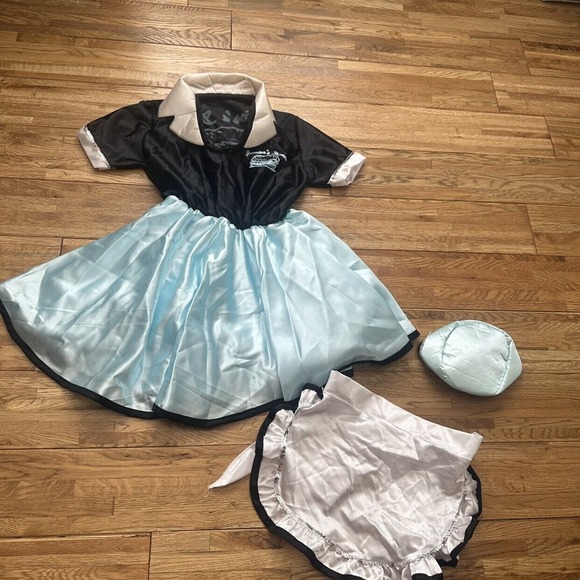 Rubies 50 s Favorites Carhop Girl Dress, Apron and Cap Size Medium 8/10 - Picture 4 of 9